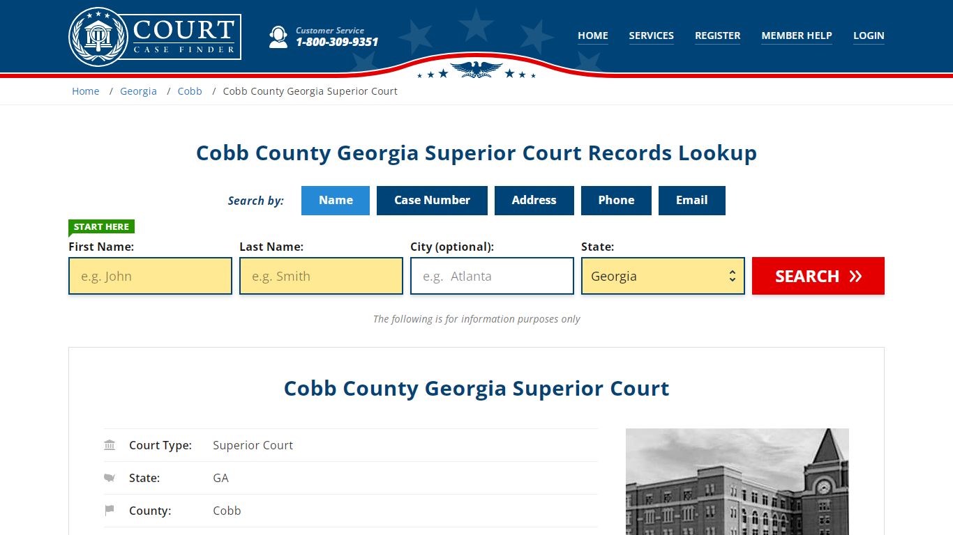 Cobb County Georgia Superior Court Records Lookup